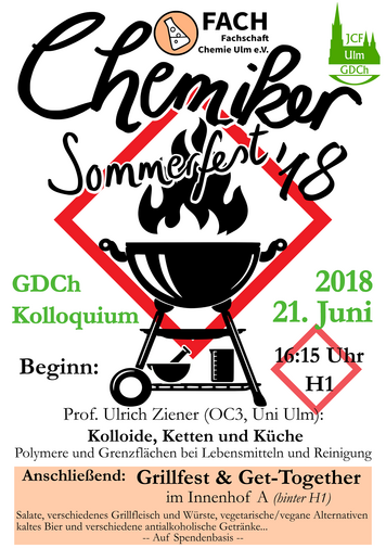 Plakat des Sommerfests 2018
