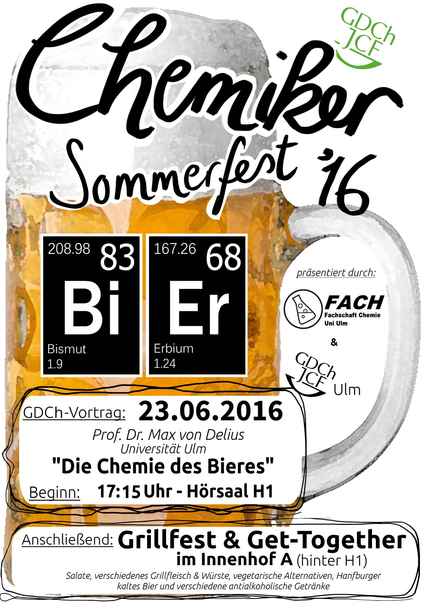 Plakat des Sommerfests 2016 Plakat des Sommerfests 2016
