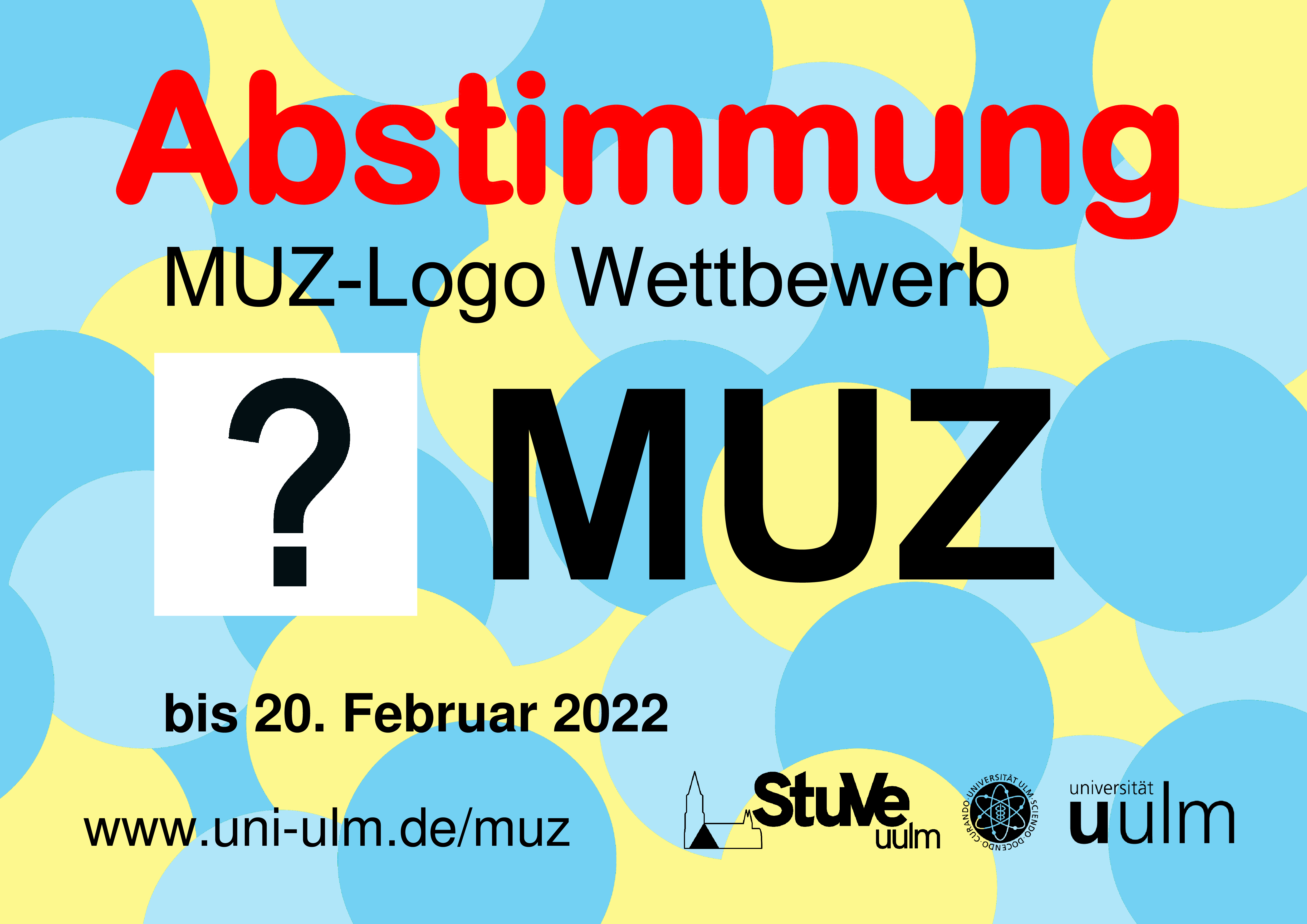 Plakat zur Abstimmung beim MUZ-Logowettbewerb